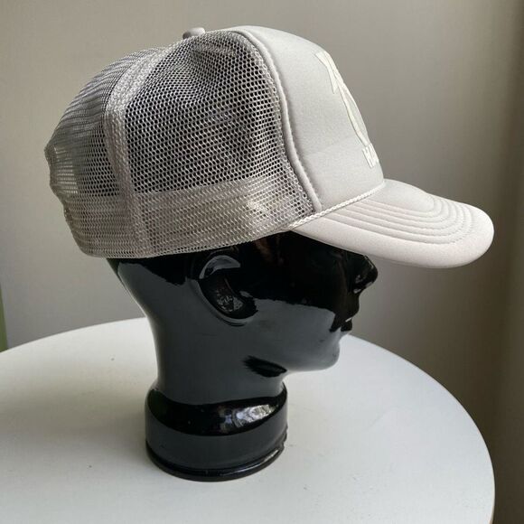 Vintage 80s Hawaiian Hang Loose Grey Adjustable Trucker Hat Cap - Picture 3 of 6